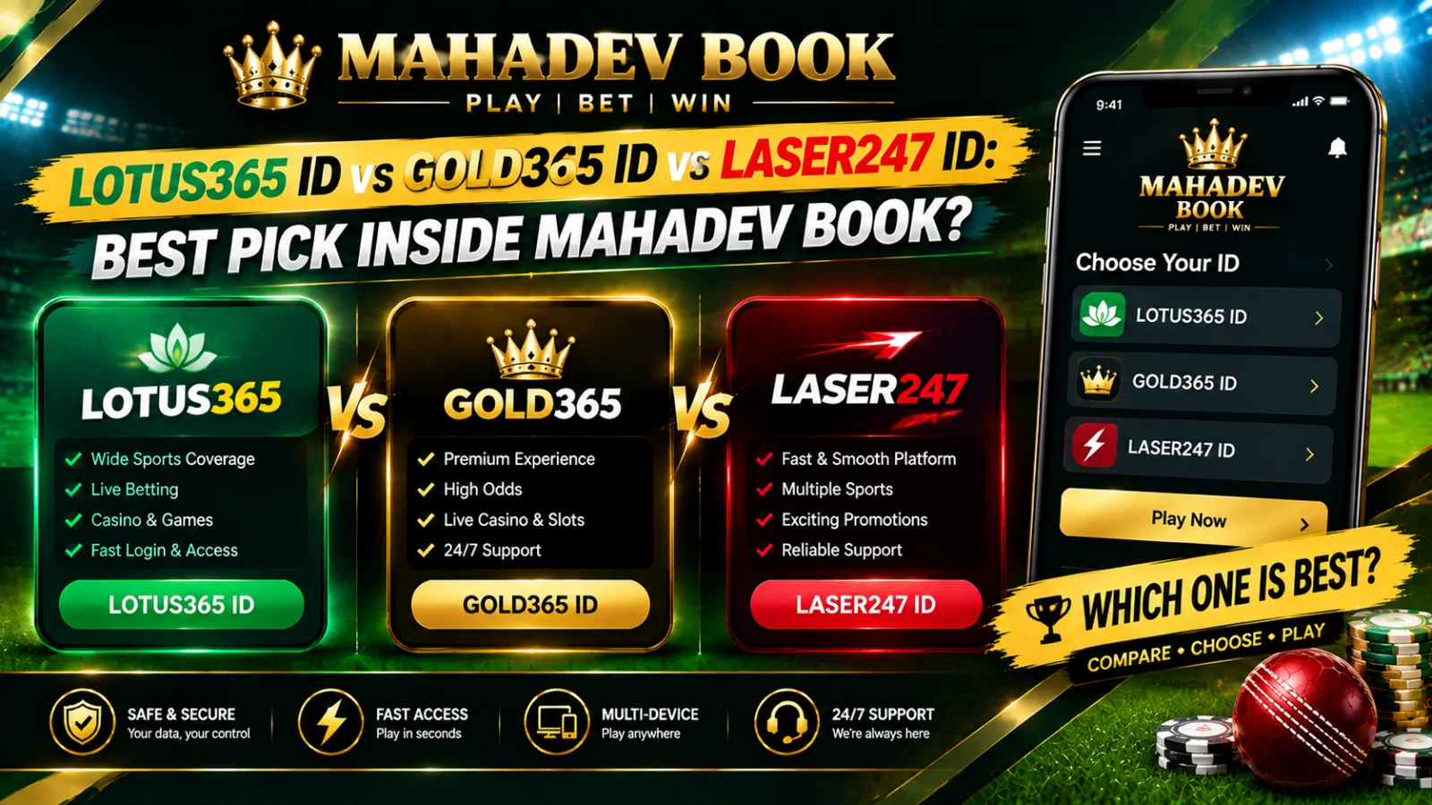 Lotus365 ID vs Gold365 ID