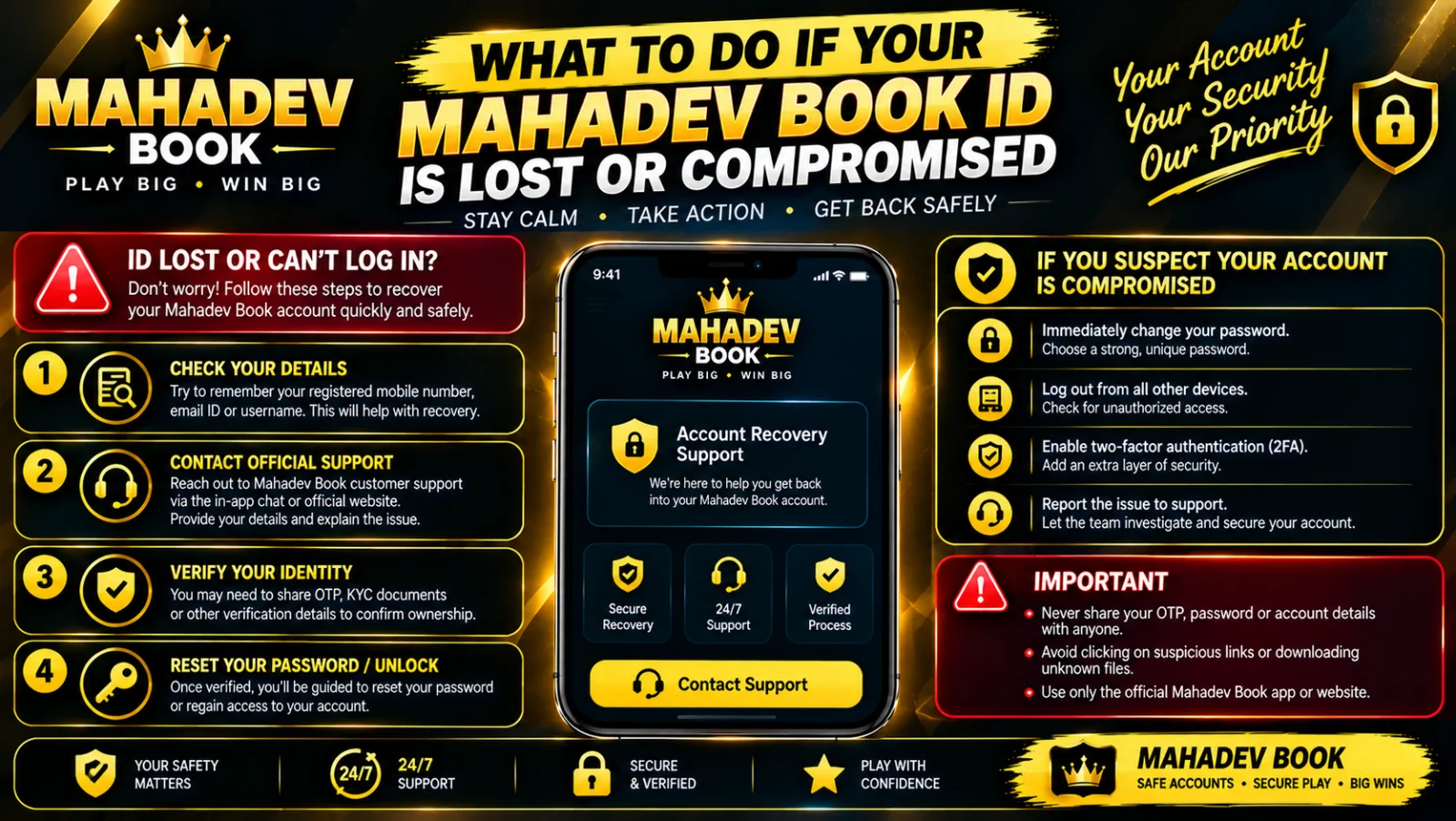 Lost or Compromised Mahadev Book ID — Full Recovery Guide
