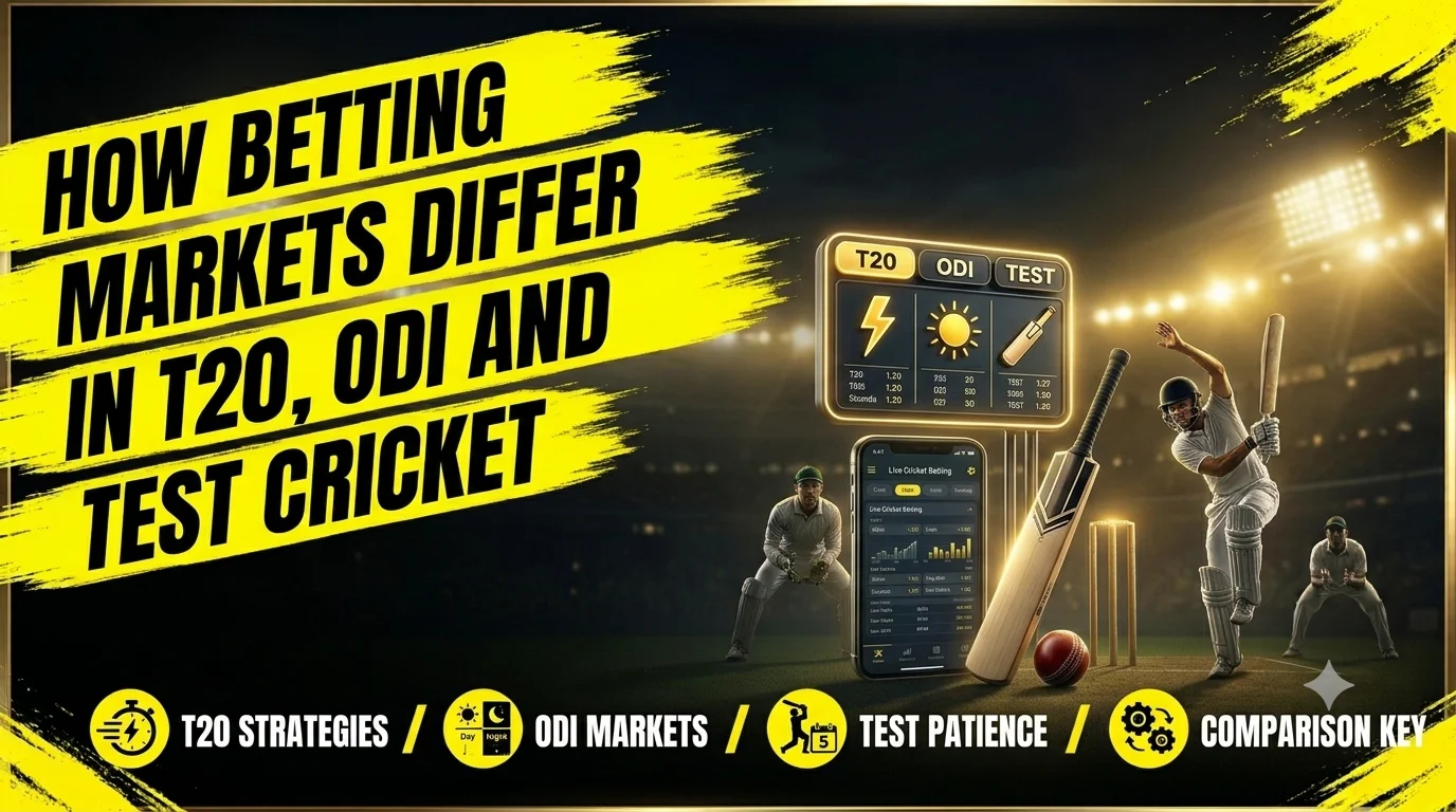 How Betting Markets Differ In T20, ODI and Test Cricket