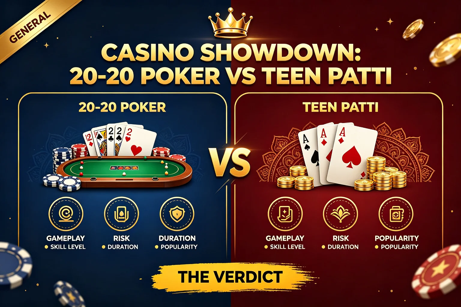 20-20 Poker vs Teen Patti