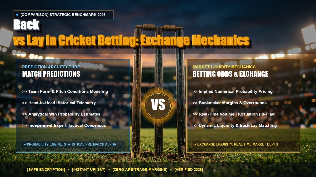 Back vs Lay in Cricket Betting: Exchange Mechanics