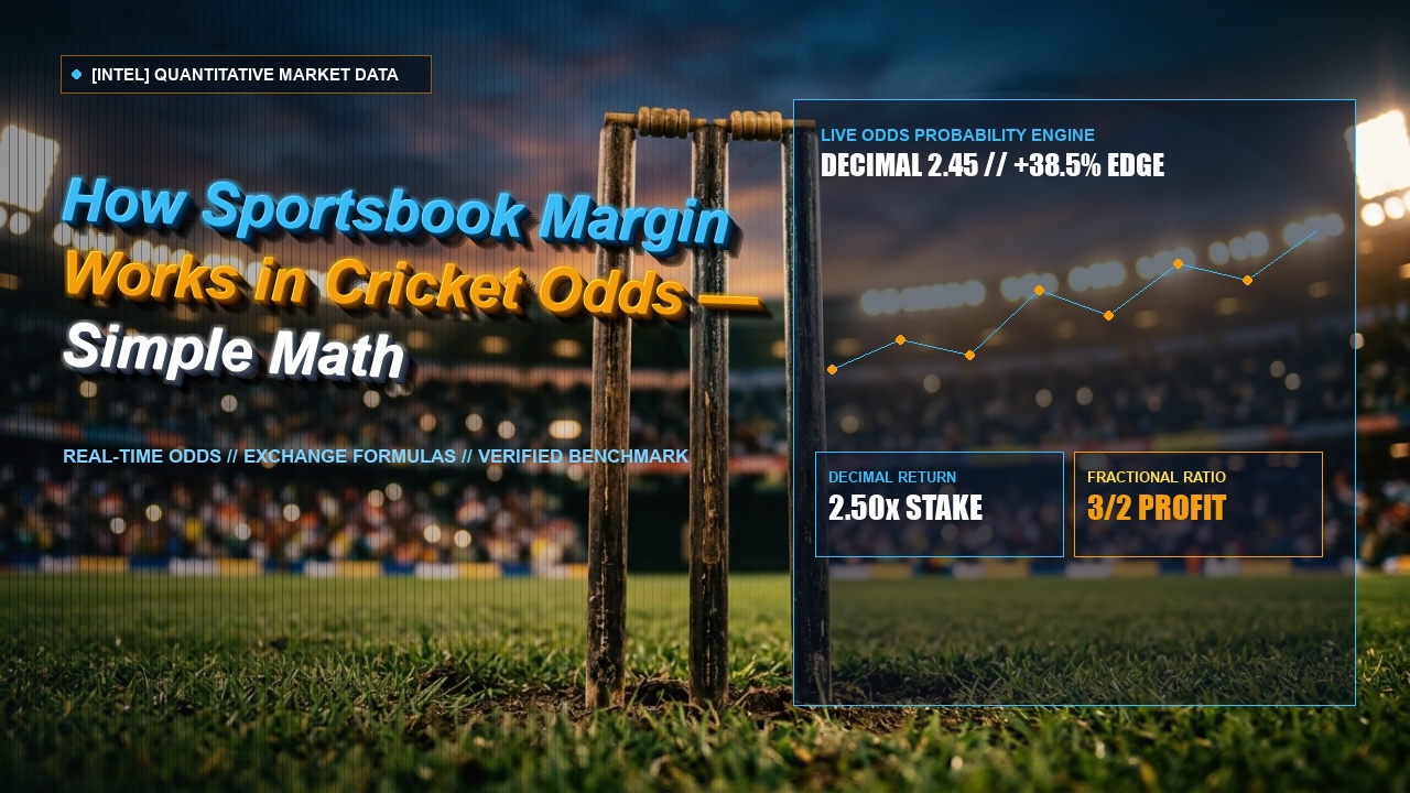 How Sportsbook Margin Works in Cricket Odds — Simple Math