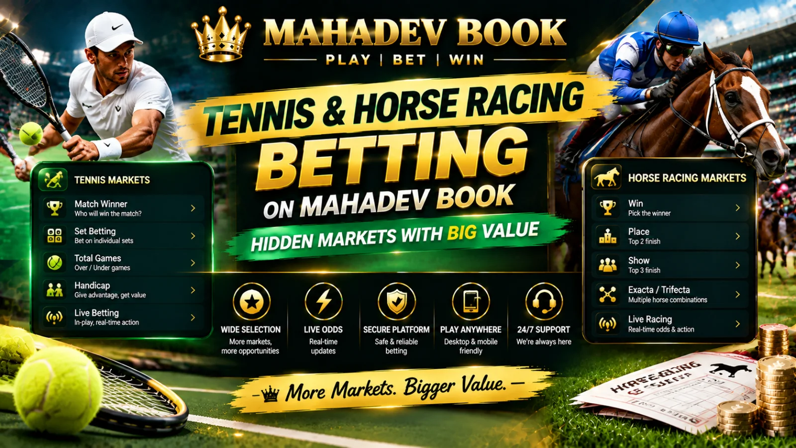 tennis horse racing betting