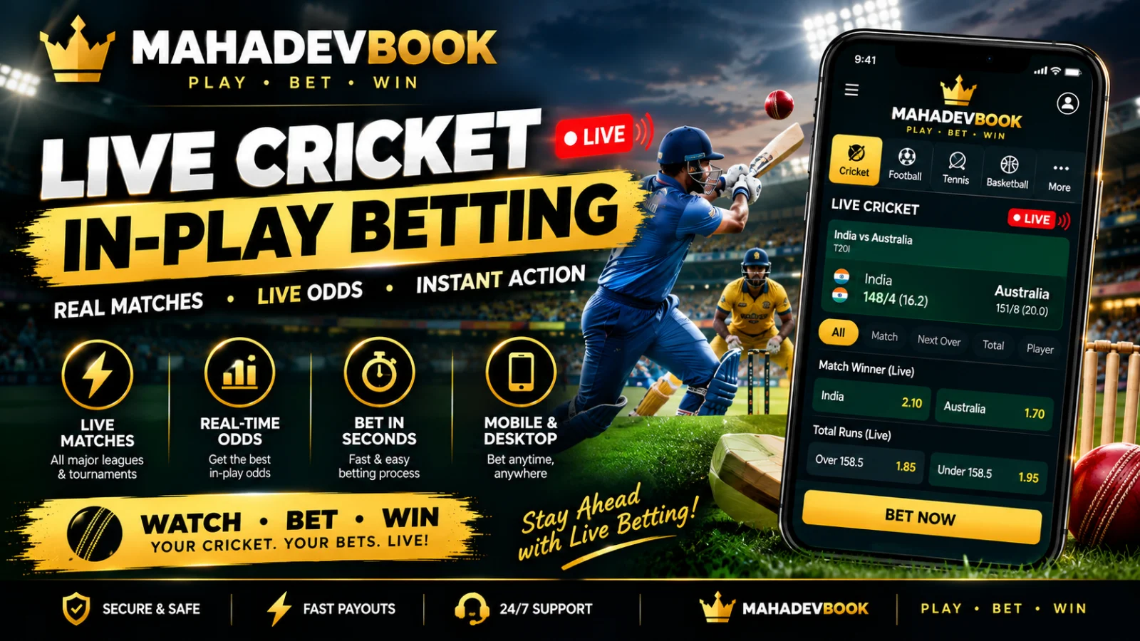Live Cricket In-Play Betting