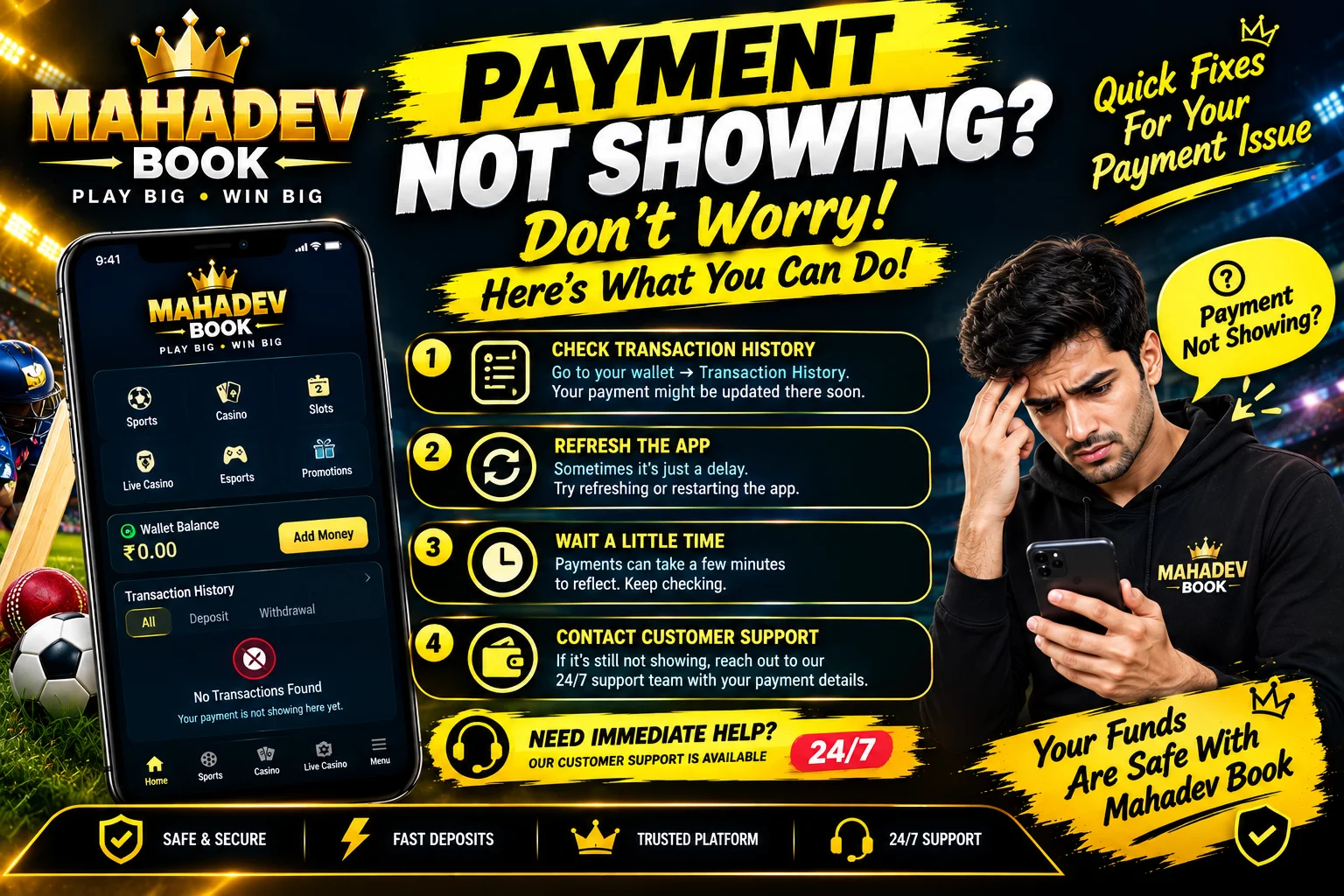 Mahadev Book Payment Not Showing