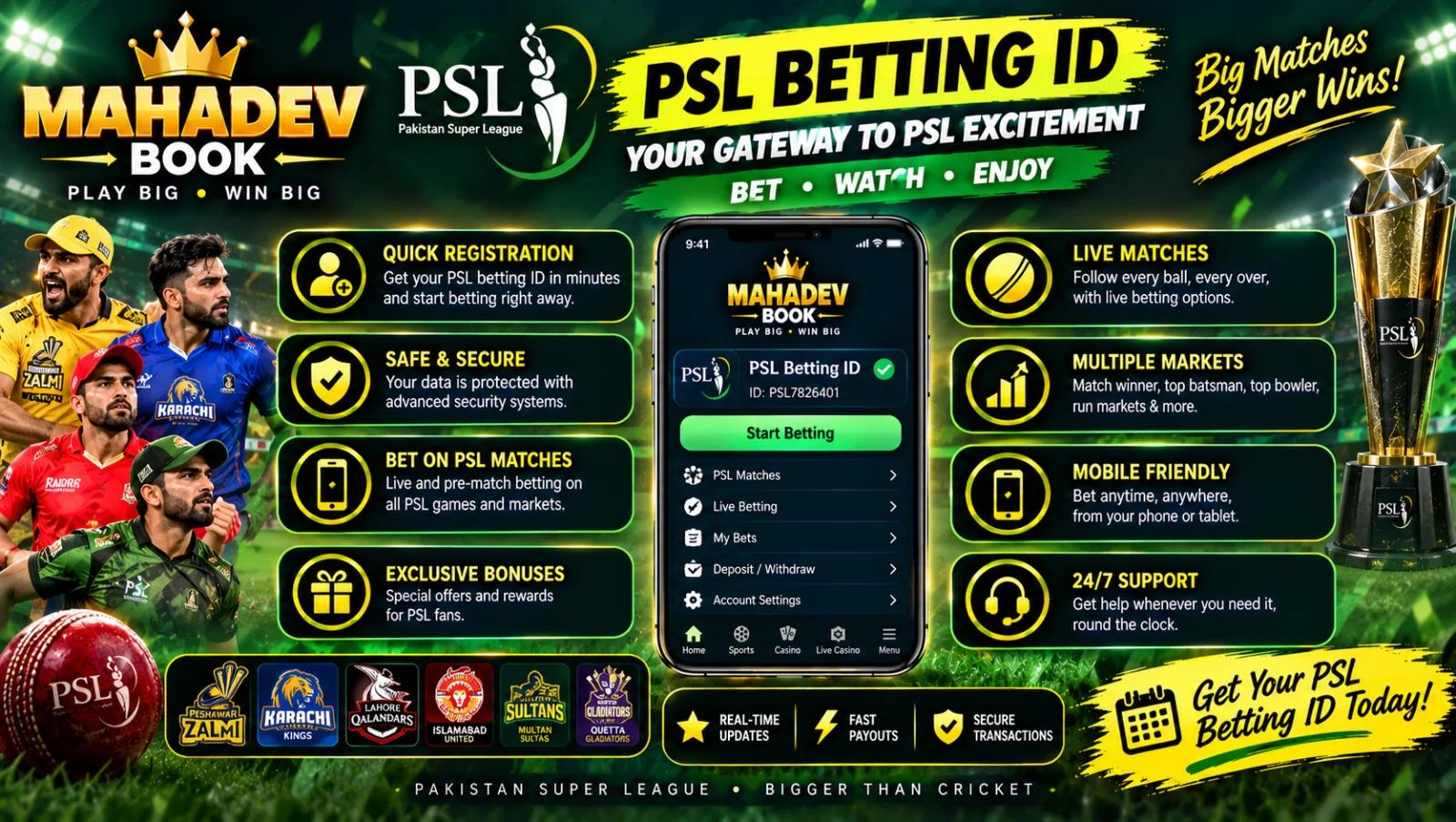 PSL Betting ID