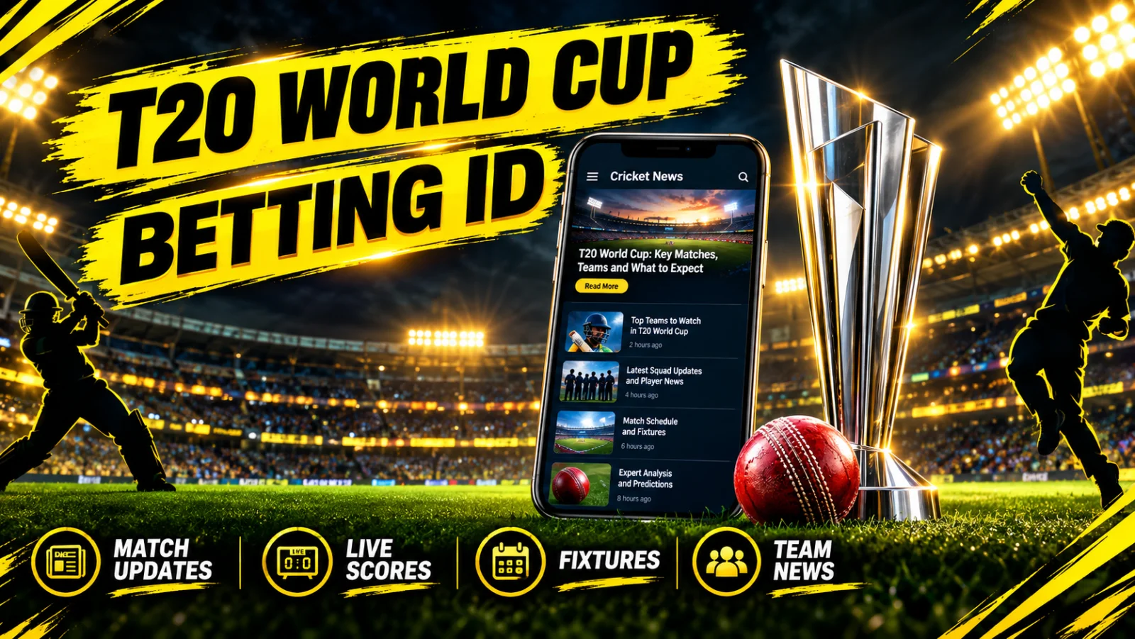 T20 World Cup Betting ID:  Via +918796447546