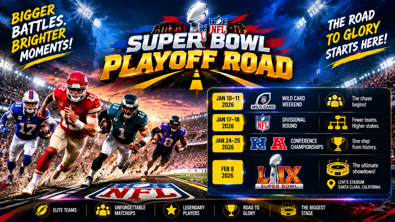 Super Bowl Playoff Road: Dates, Hosts and Key Games